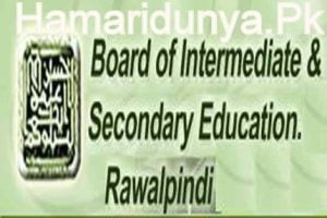 2nd Year Date Sheet BISE Rawalpindi Board Inter Part 2 2013