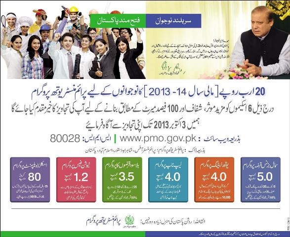 Nawaz Shareef Launches Six Business and Education schemes 