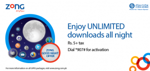 Enjoy unlimited DOWNLOADS all night courtesy Good Night Offer.