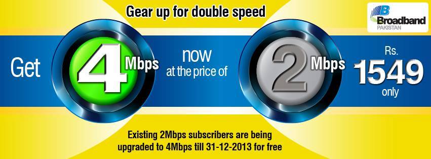 PTCL upgrade all 2Mbps DSL customers to 4Mbps