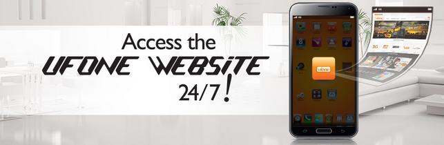 Free Access the Ufone website 24/7 by Ufone Widget
