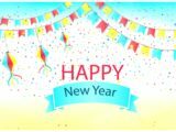 Jhandian color Flags decoration Happy New Year Wallpaper