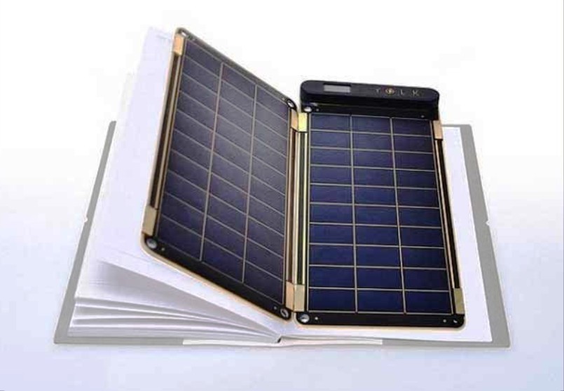 A Solar Paper becomes  the page on portable solar chargers