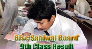 Search Results BISE Sahiwal Board 9th Class Result 2018