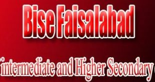Bise Faisalabad FA-FSC Annual 11th Class result 2018