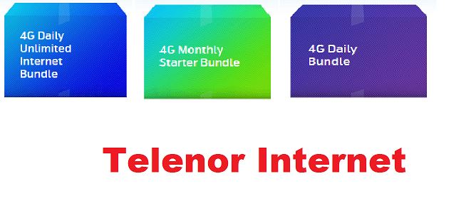 Telenor all 4G adn 3G Daily, Weekly, Monthly Packages Bundels Detail