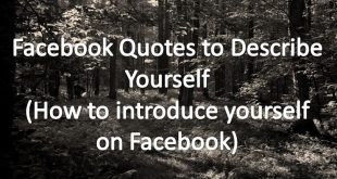Facebook Quotes to Describe Yourself