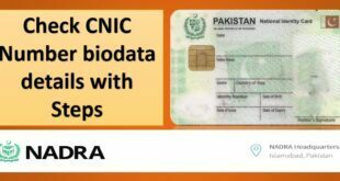 CNIC ID Card verification and detail Bio Data