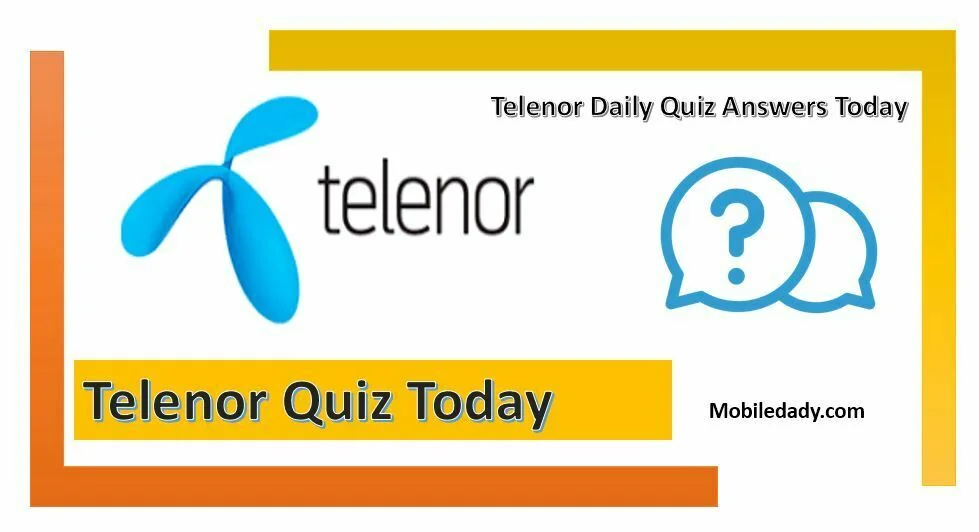 Telenor Quiz Today, Test your skills answers, Test your skills Today, Telenor answer Today Facebook