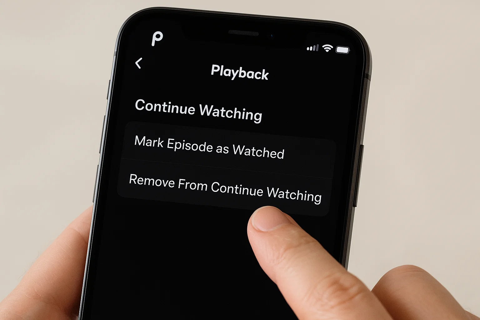 Remove Continue Watching on Peacock