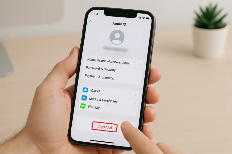 how to remove an Apple ID from iPhone in settings