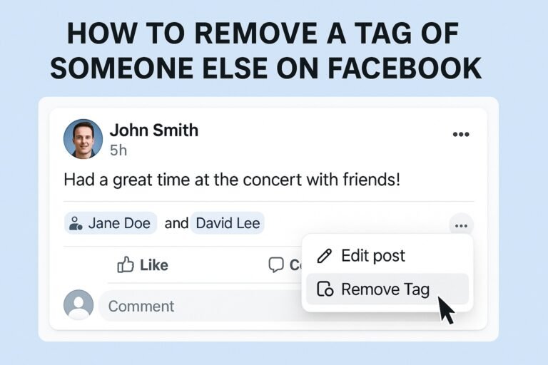 How to remove a tag of someone else on Facebook