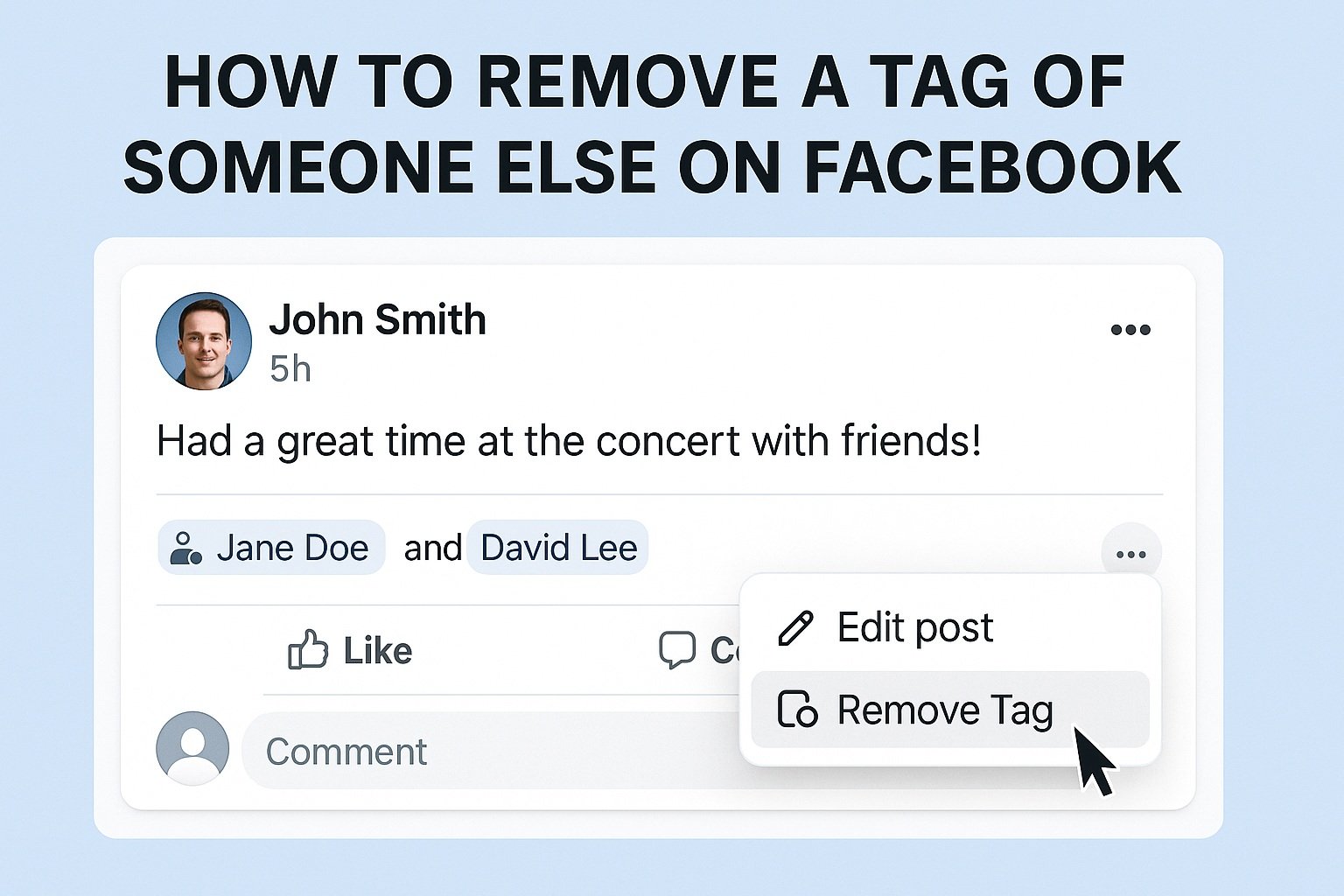 How to remove a tag of someone else on Facebook