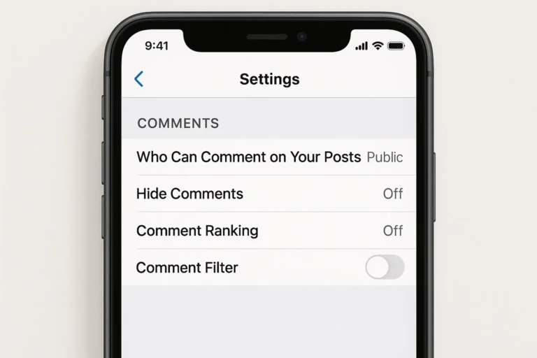How to remove comment filter in Facebook settings