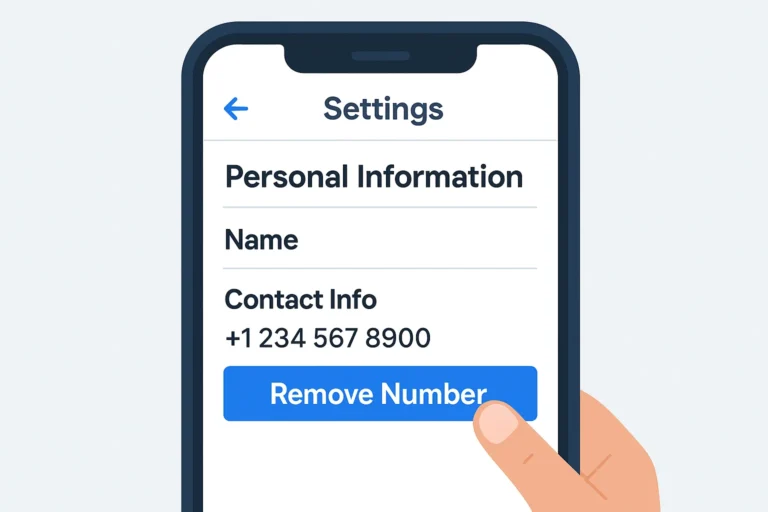 How to remove primary phone number from Facebook account