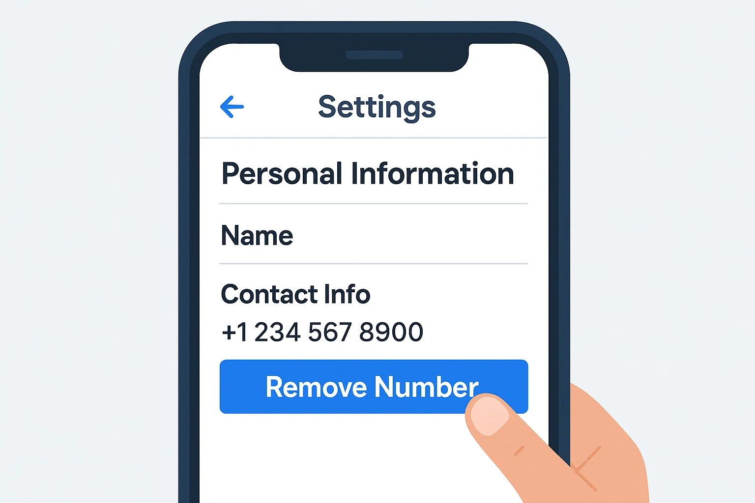 How to remove primary phone number from Facebook account