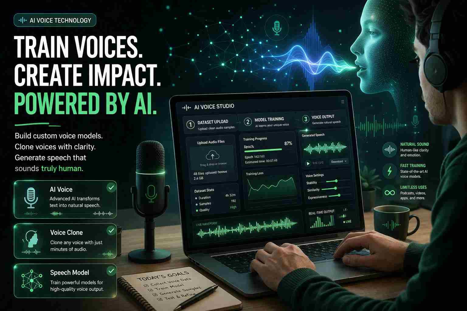 how to train an ai voice model using tools