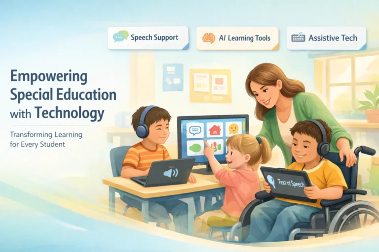 teacher using AI tools with special education students