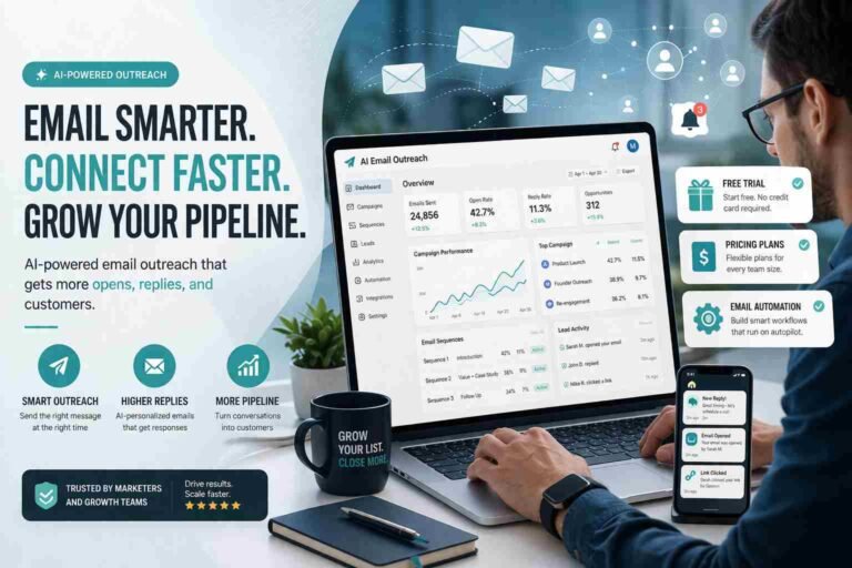Instantly AI free trial email automation dashboard interface