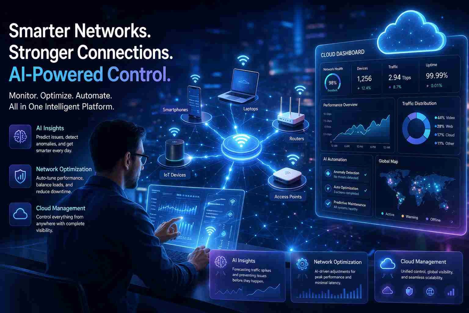 AI powered Juniper Mist network management visualization