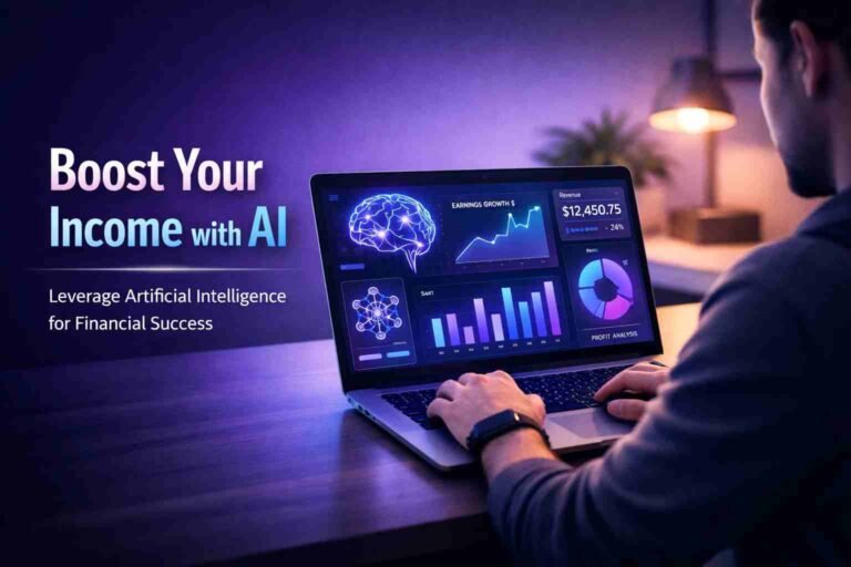 Person using AI tools to earn money online
