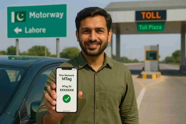 Man checking MTag ID via mobile app