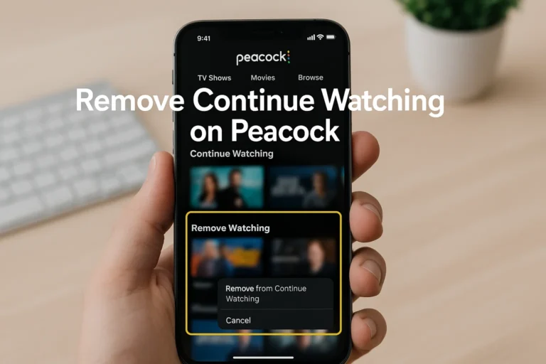 Learn Remove Continue Watching From Peacock on iPhone