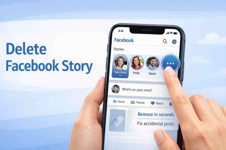 How to remove a Facebook story quickly using phone