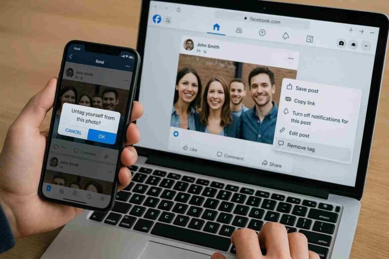 How to remove tagged photo from Facebook on mobile and desktop
